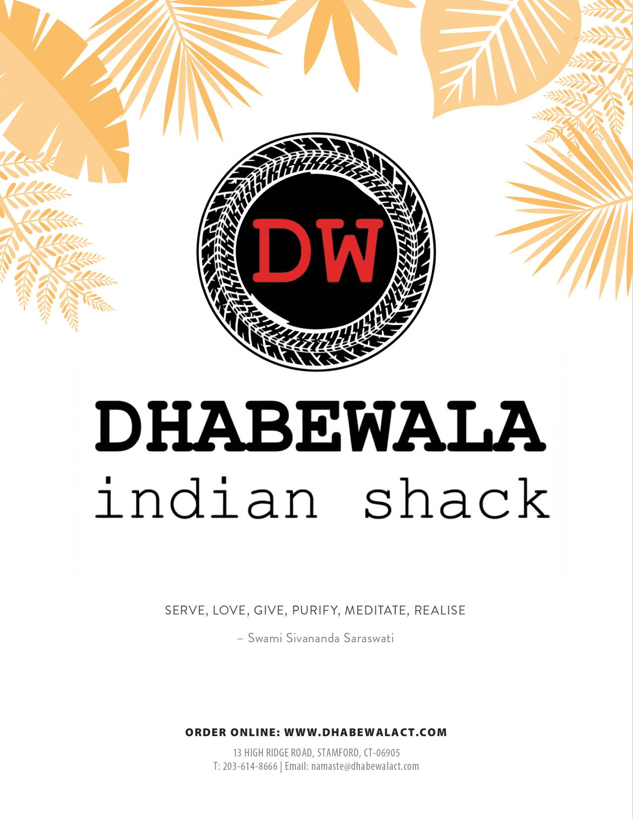 Dhabewala menu page 1